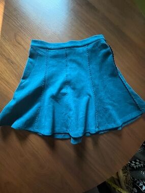 Francesca's Collections Teal A-Line Mini Skirt